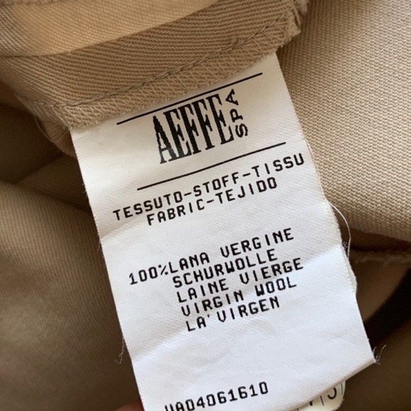 ALBERTA FERRETTI TAN DRESS SHORT SLEEVES BUTTON DOWN VIRGIN WOOL TAN SZ 12 - Picture 9 of 12